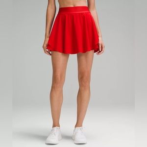 Lululemon Court Rival High-Rise Skirt in Dark Red